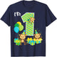 Birthday Monkey 1st Birthday Party One Year Old Kid Toddler T-Shirt - T-Shirt | Navy