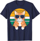 Orange Tabby Cat With Sunglasses Orange Cat T-Shirt - T-Shirt | Navy