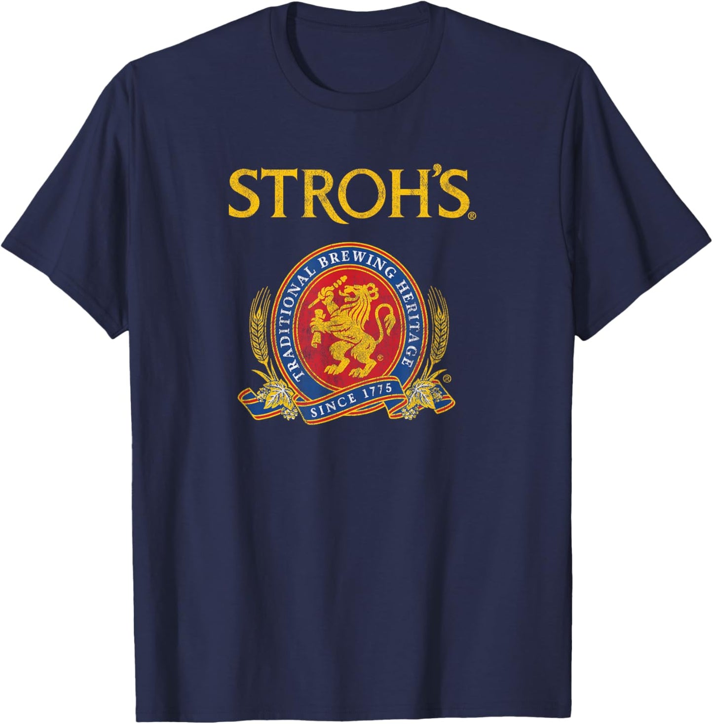 Stroh's Vintage Style - Logo T-Shirt - T-Shirt | Navy