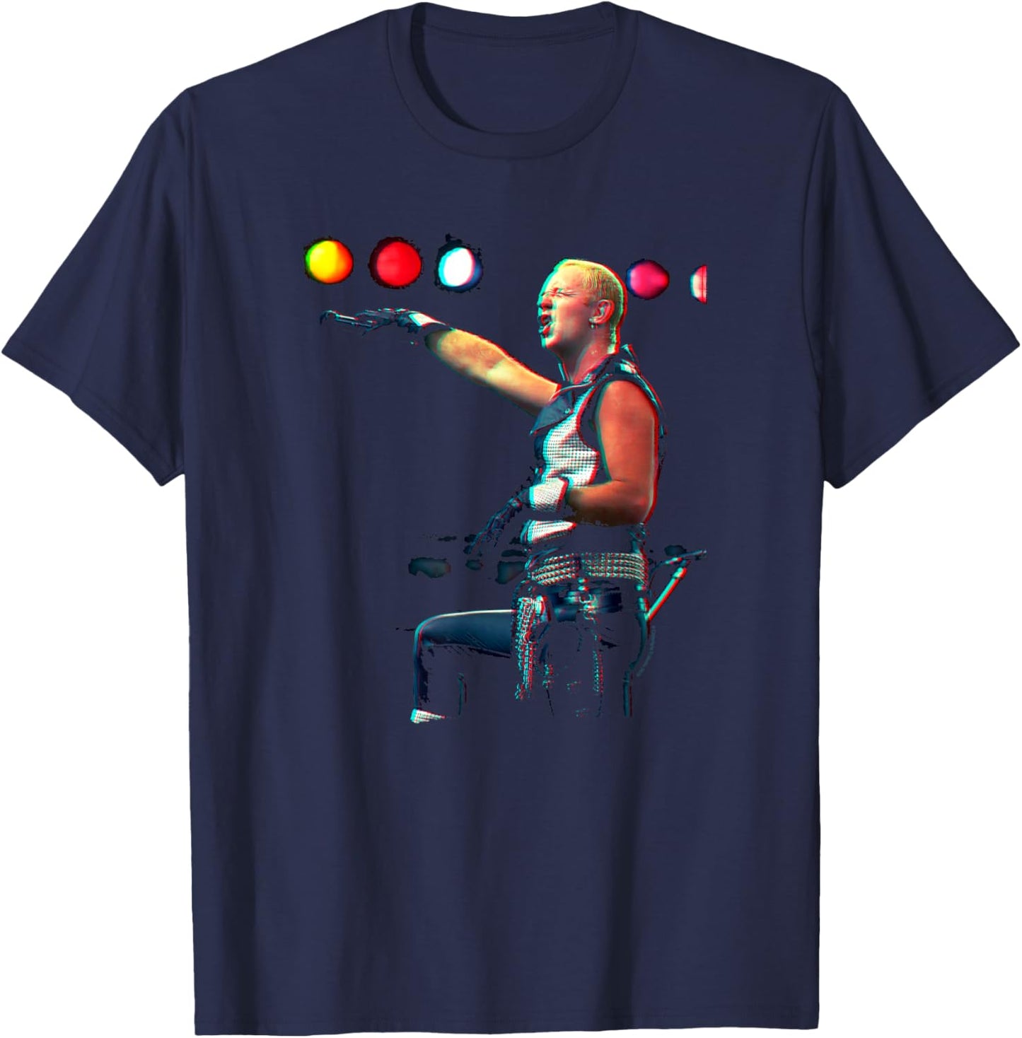 TV Times Judas Priest Singer Rob Halford 1983 T-Shirt - T-Shirt | Navy
