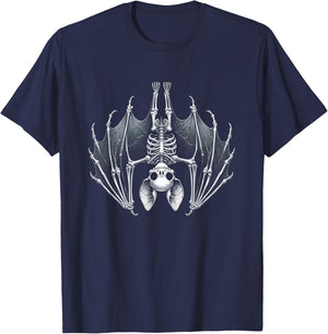 Vintage Bats Animal Outfits Kawaii Bat Skeleton Funny Outfit T-Shirt - T-Shirt | Navy