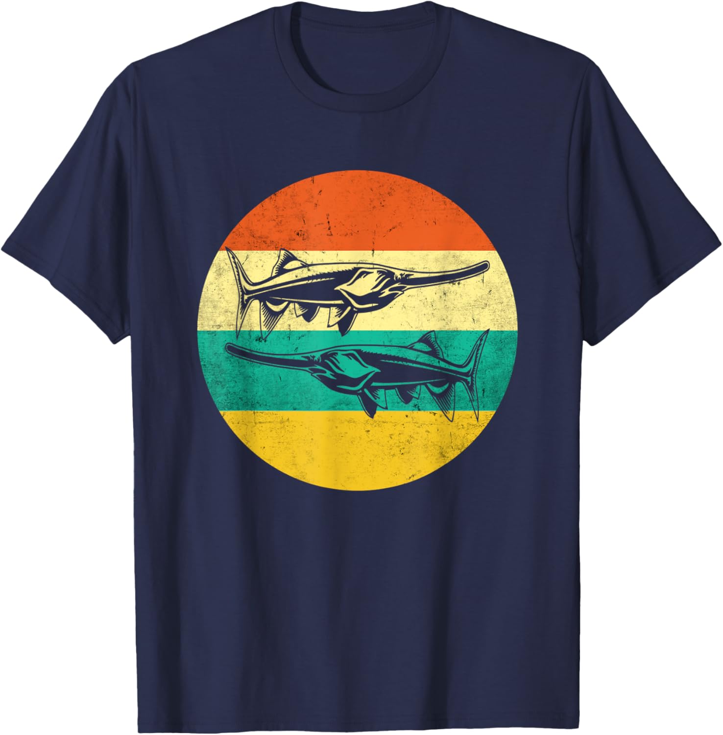 Vintage Love Paddlefish Vintage Paddlefish T-Shirt - T-Shirt | Navy