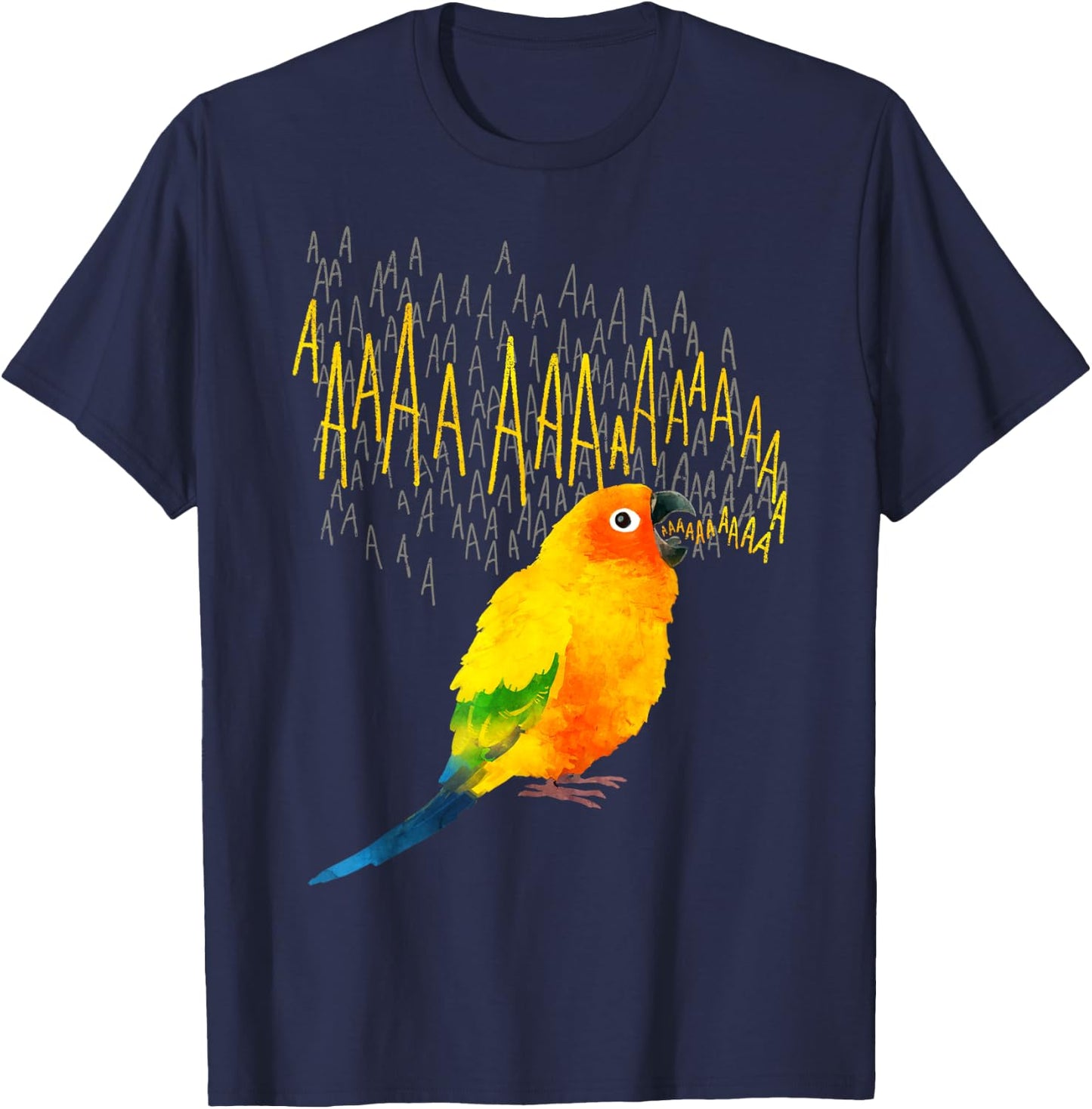 Screaming Sun Conure T-Shirt - T-Shirt | Navy