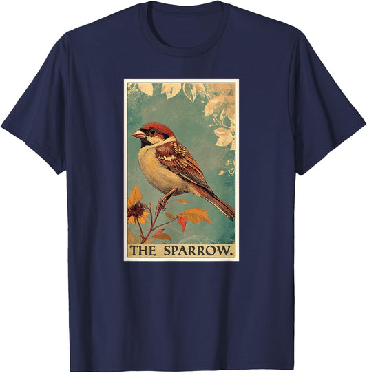 Sparrow Tarot Card Sparrows Sparrow T-Shirt - T-Shirt | Navy