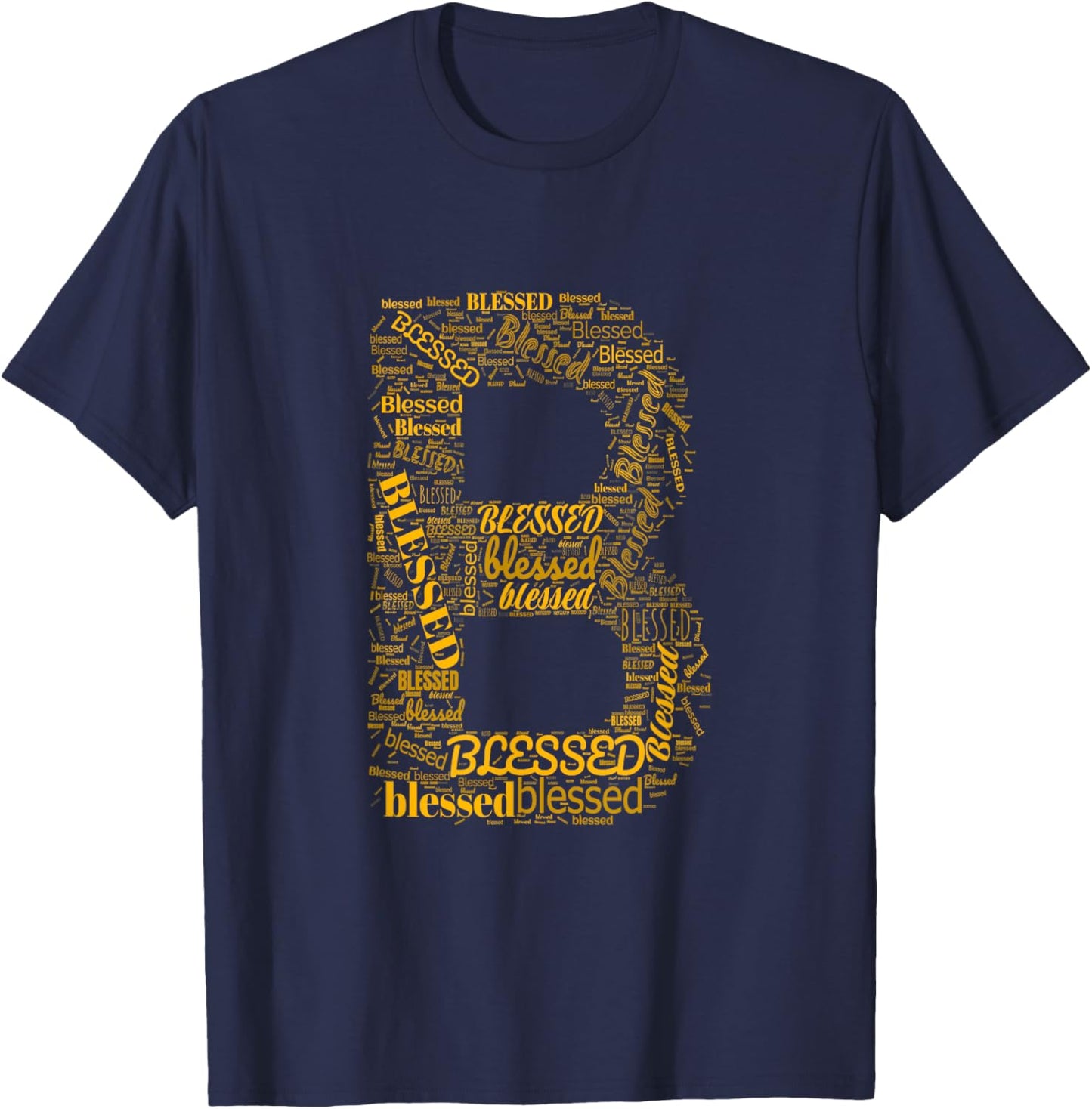 University Varsity-Gold B - Blessed In Countless Ways T-Shirt - T-Shirt | Navy