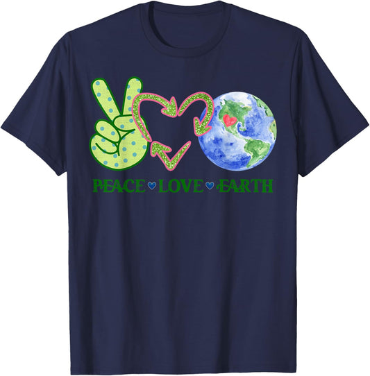 Earth Day Shirt Teacher Environment Day Recycle Earth Day T-Shirt - T-Shirt | Navy