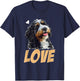 Bernedoodle Dog Breed Pet LOVE Men Women Girls Kids T-Shirt - T-Shirt | Navy