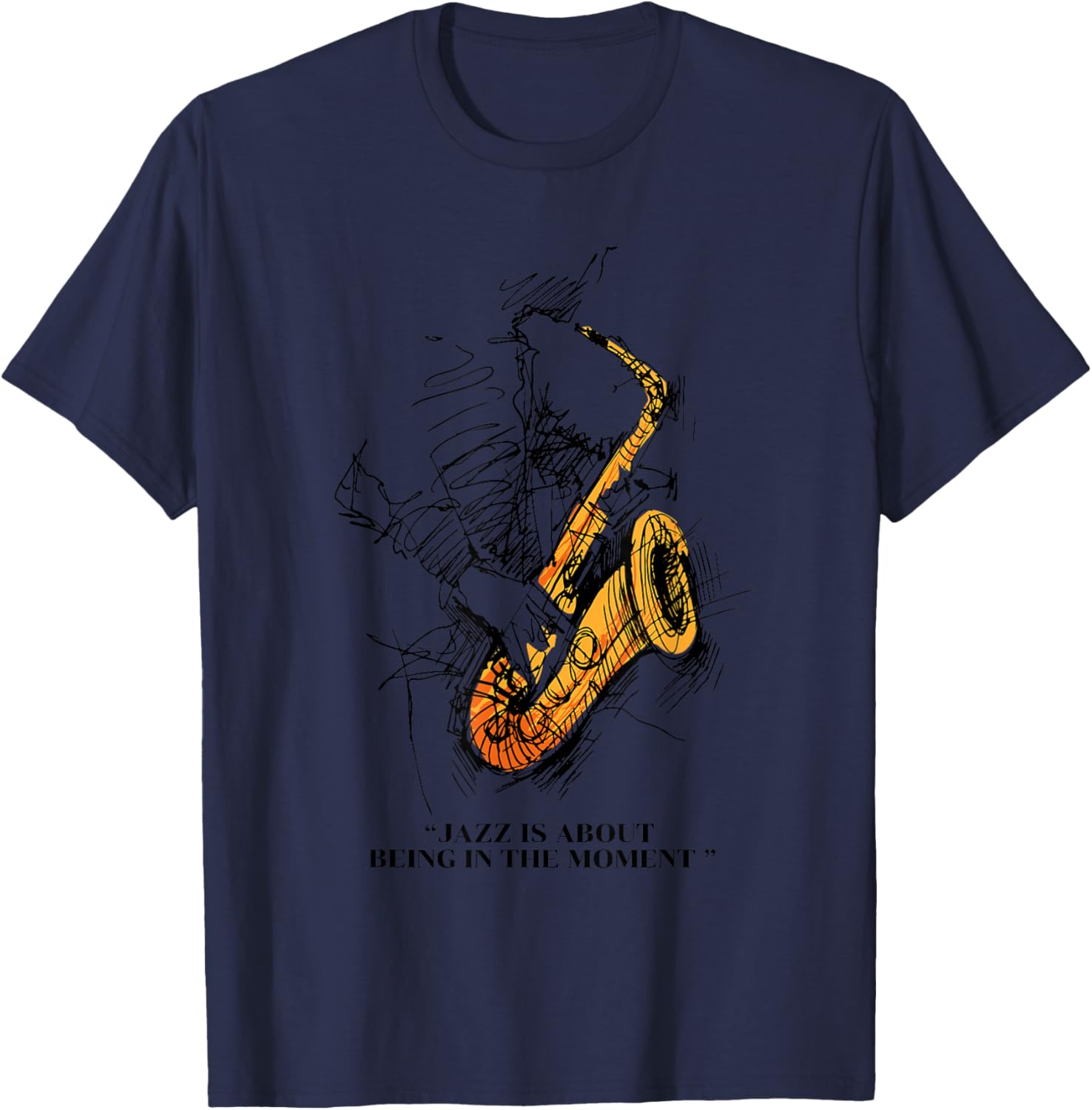 Cool Jazz Day Design - Jazz Quote T-Shirt - T-Shirt | Navy