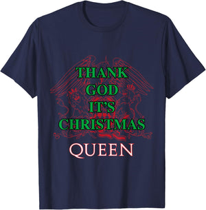 Queen Thank God It's Christmas T-Shirt - T-Shirt | Navy