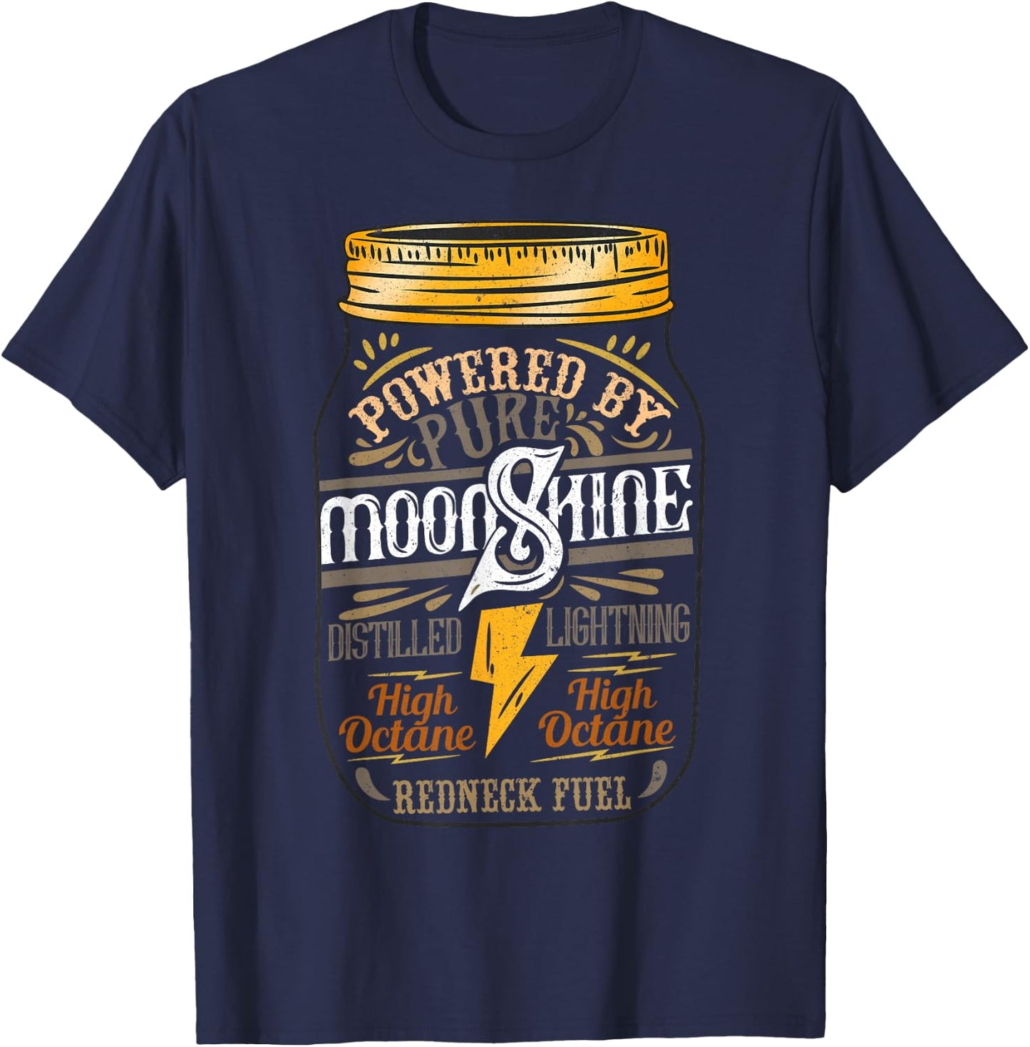 Funny Moonshiner Redneck I Pure Power T-Shirt - T-Shirt | Navy