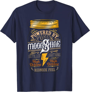 Funny Moonshiner Redneck I Pure Power T-Shirt - T-Shirt | Navy