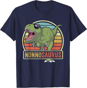 Nonnosaurus Dinosaur Nonno Saurus Family Matching T-Shirt - T-Shirt | Navy