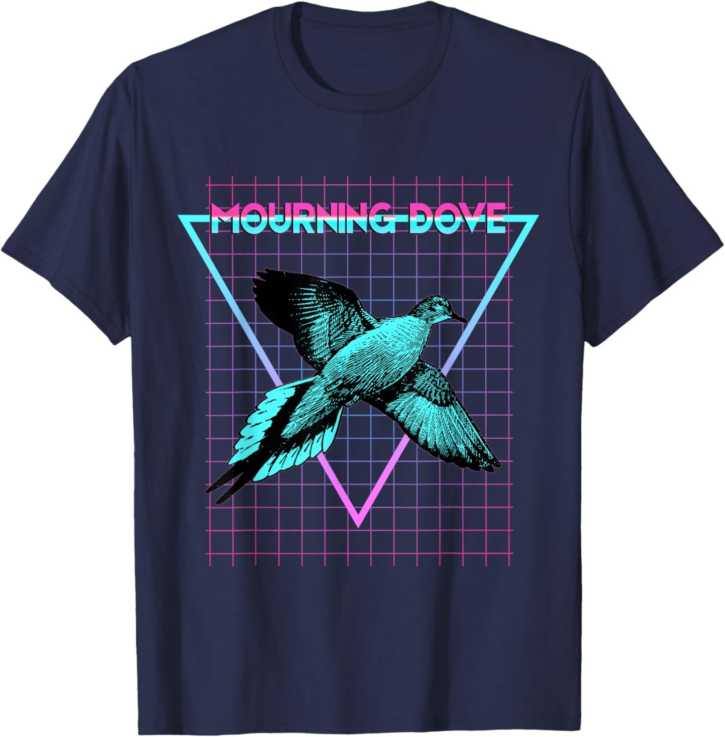 Mourning Dove Aesthetic Retro Dove T-Shirt - T-Shirt | Navy
