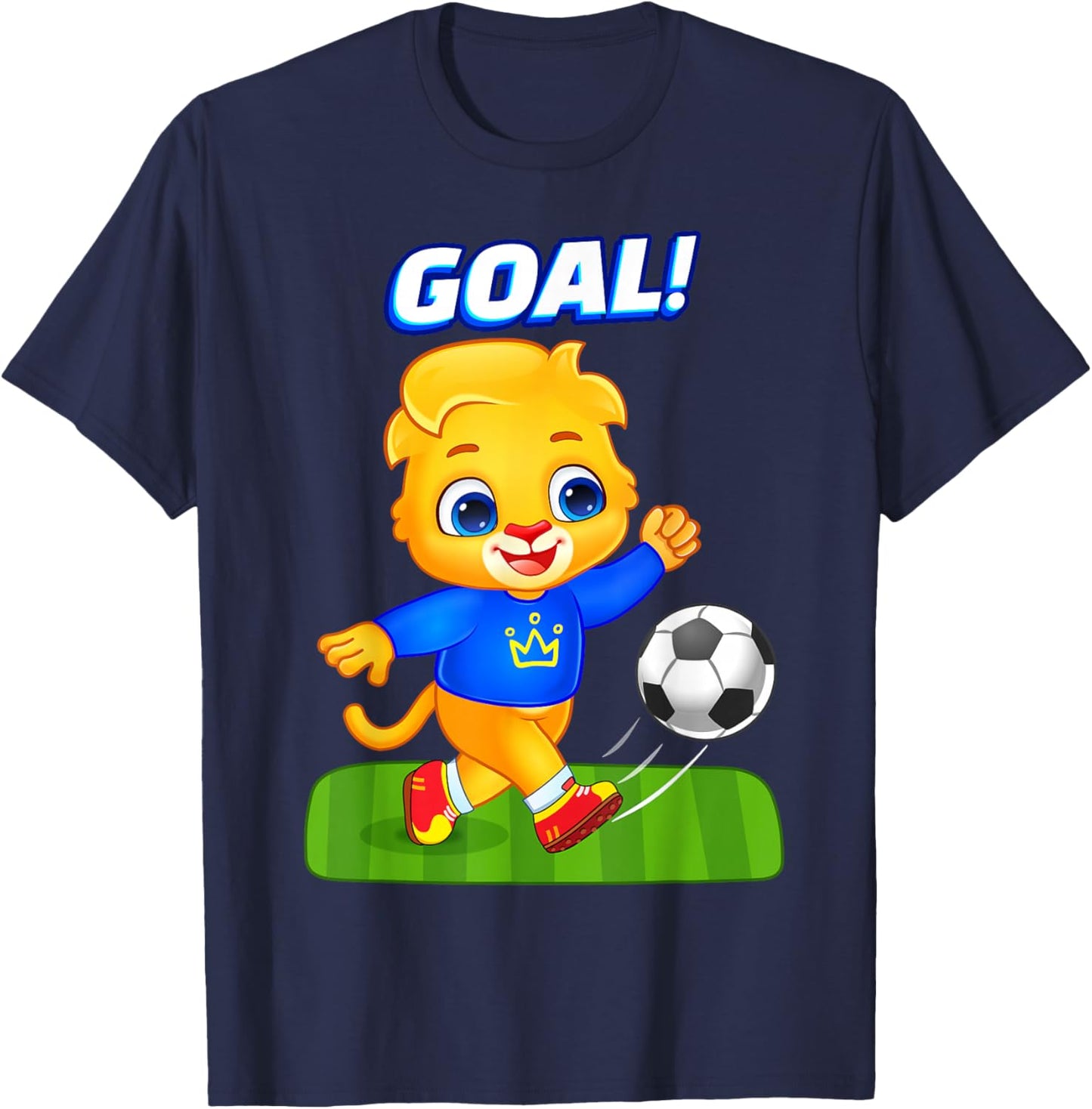 Soccer Lover Sports Player | Lucas Playing Soccer T-Shirt - T-Shirt | Navy