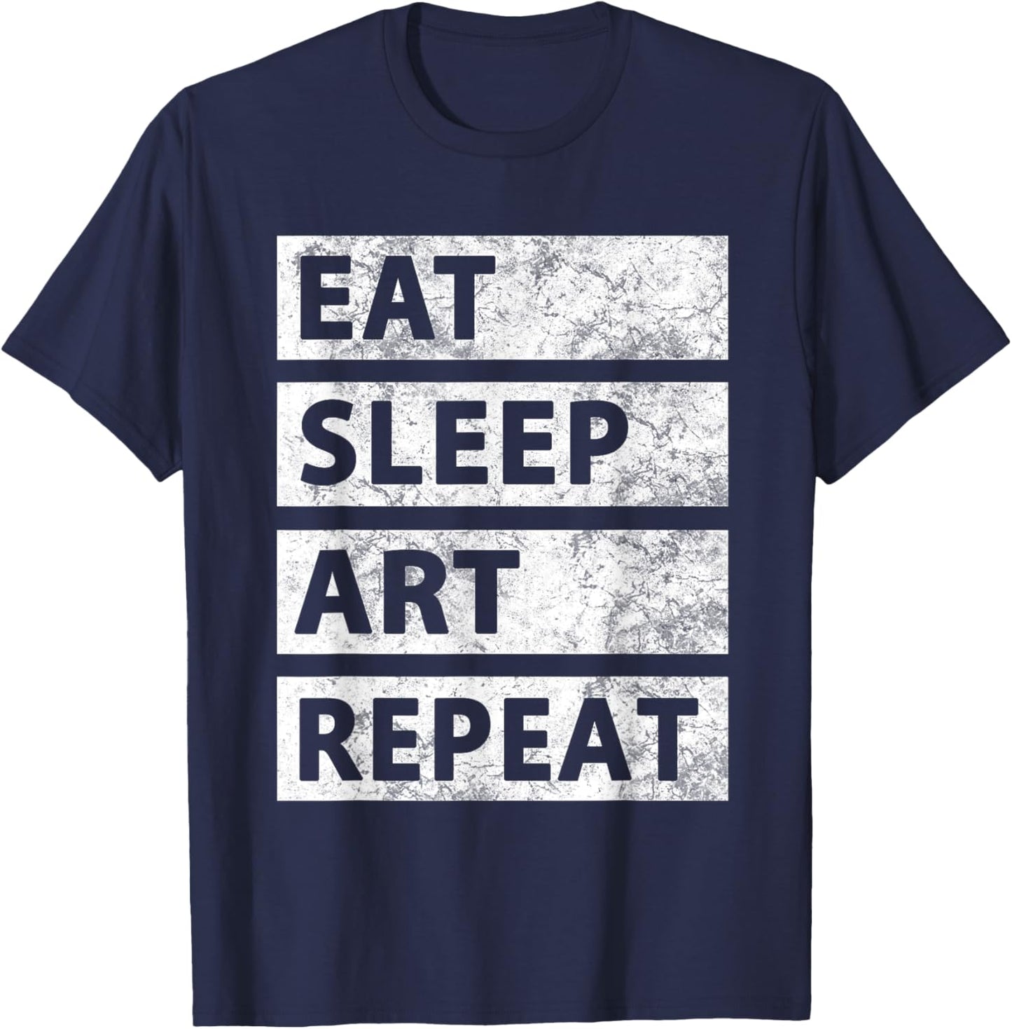 Art Painting Artist Gift Eat Sleep Art T-Shirt - T-Shirt | Navy