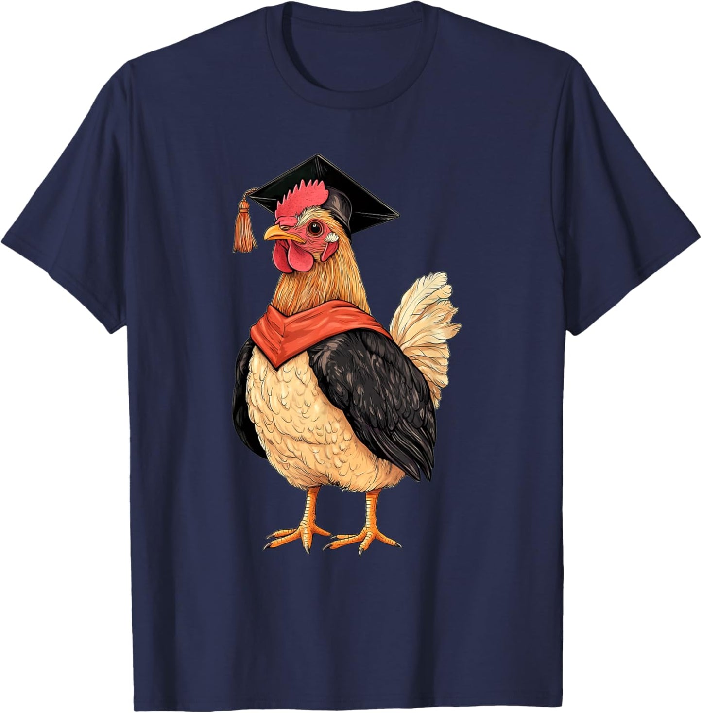 Kawaii Chicken Graduation T-Shirt - T-Shirt | Navy
