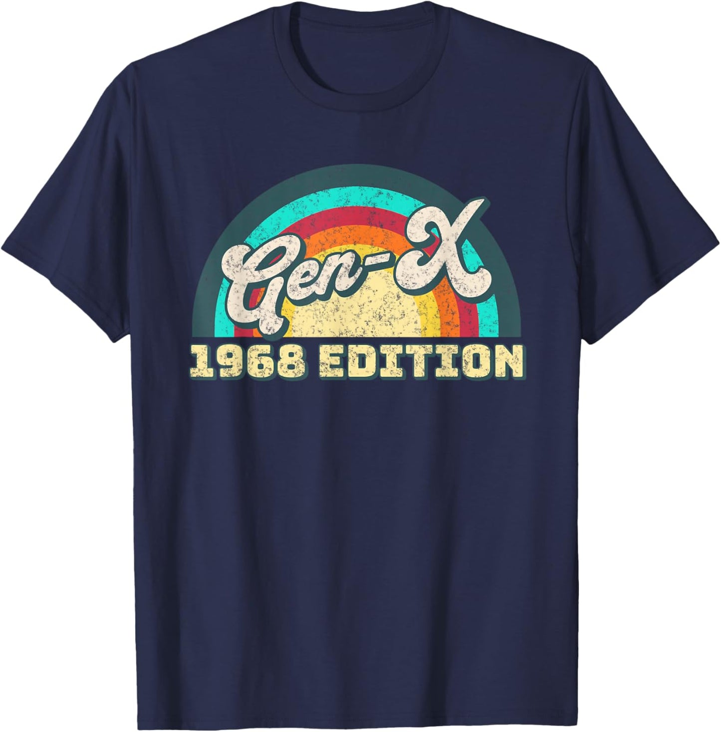 Gen X 1968 Edition Retro Generation Xers Men Women T-Shirt - T-Shirt | Navy