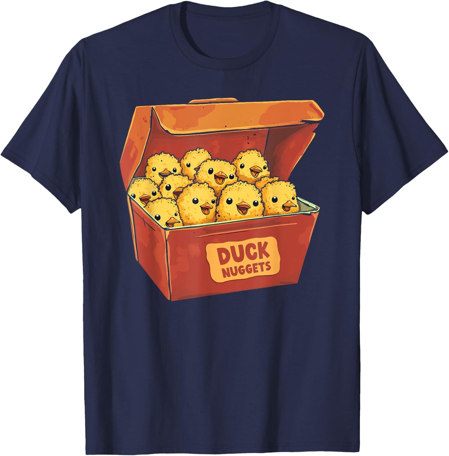 Duck Nuggets Foodie Women Duck Chicken Nugget Kids T-Shirt - T-Shirt | Navy