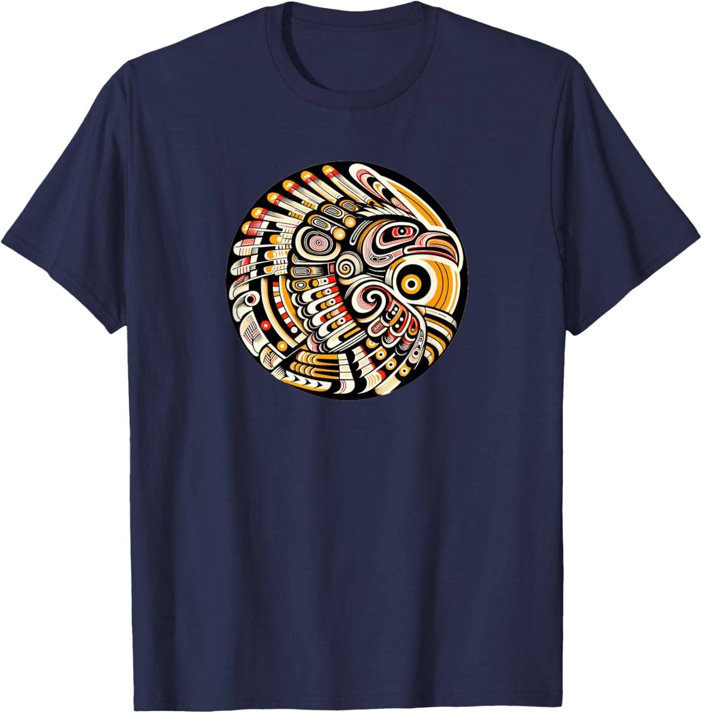 Thunderbird Native American Tribal Art T-Shirt - T-Shirt | Navy