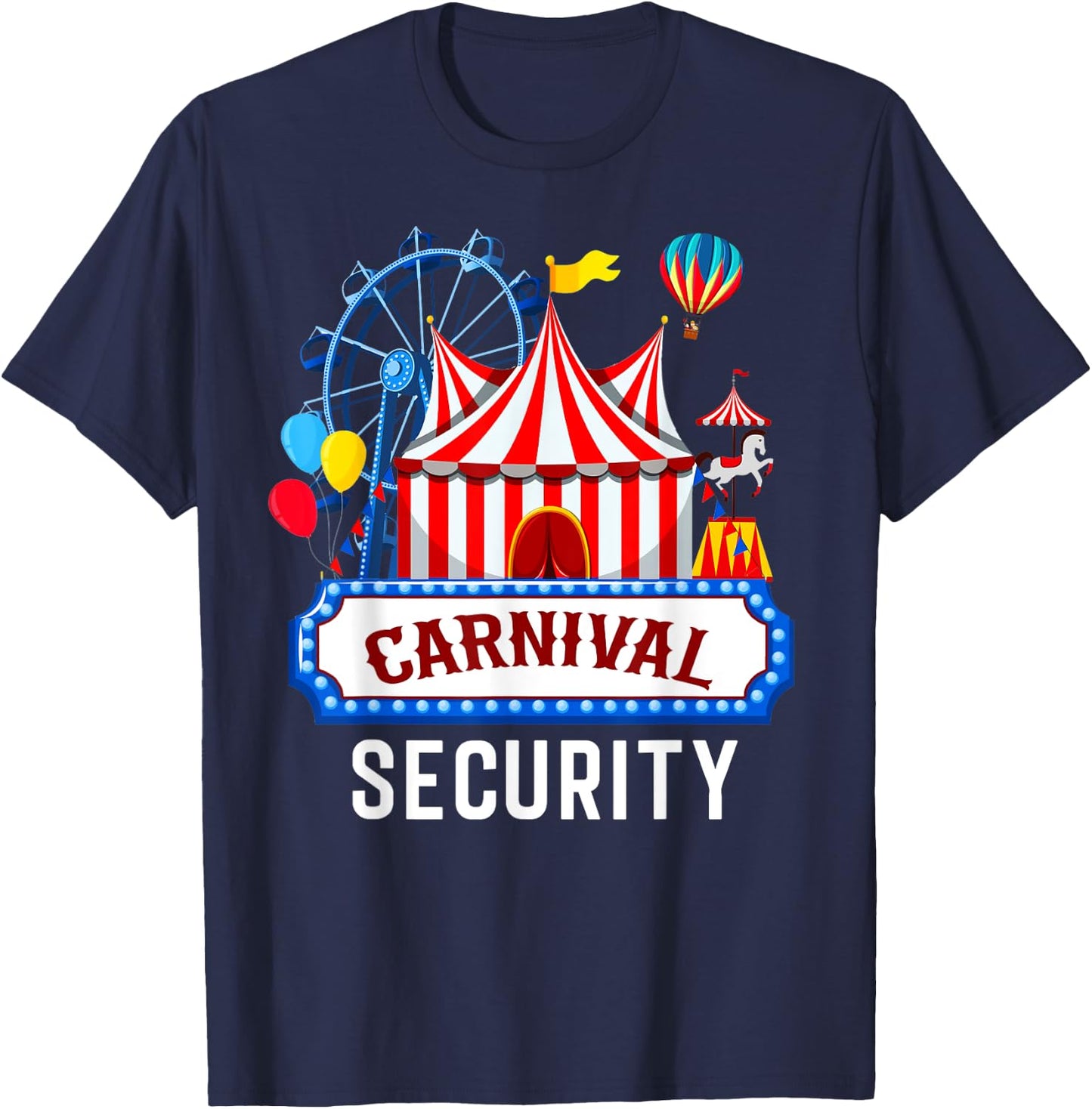 Carnival Security Circus Costume Carny Event Staff Men Women T-Shirt - T-Shirt | Navy