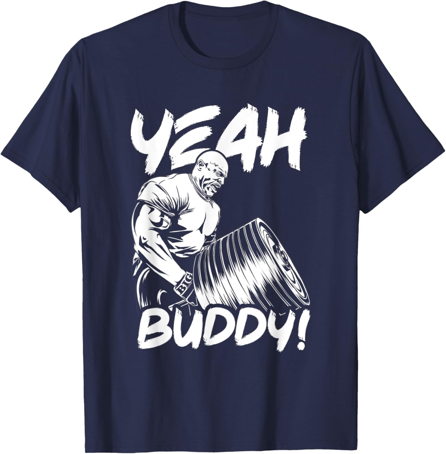 Yeah Buddy - Ronnie Coleman T-Bar Row - Gym Motivational T-Shirt - T-Shirt | Navy
