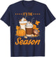 Pumpkin Spice Latte Fall Football Season It´s the Season T-Shirt - T-Shirt | Navy