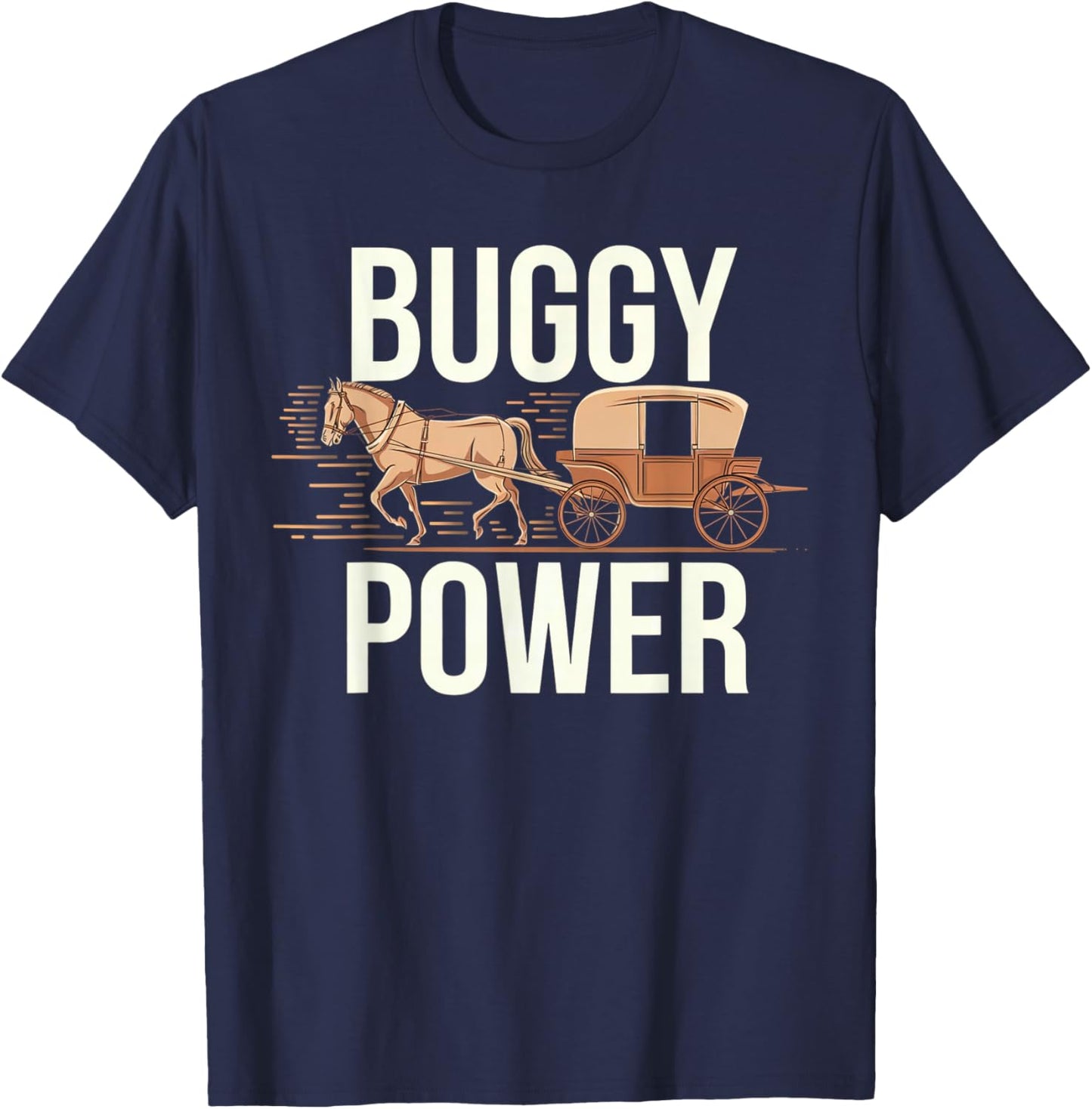 Amish Buggy – Classic Countryside Design T-Shirt - T-Shirt | Navy