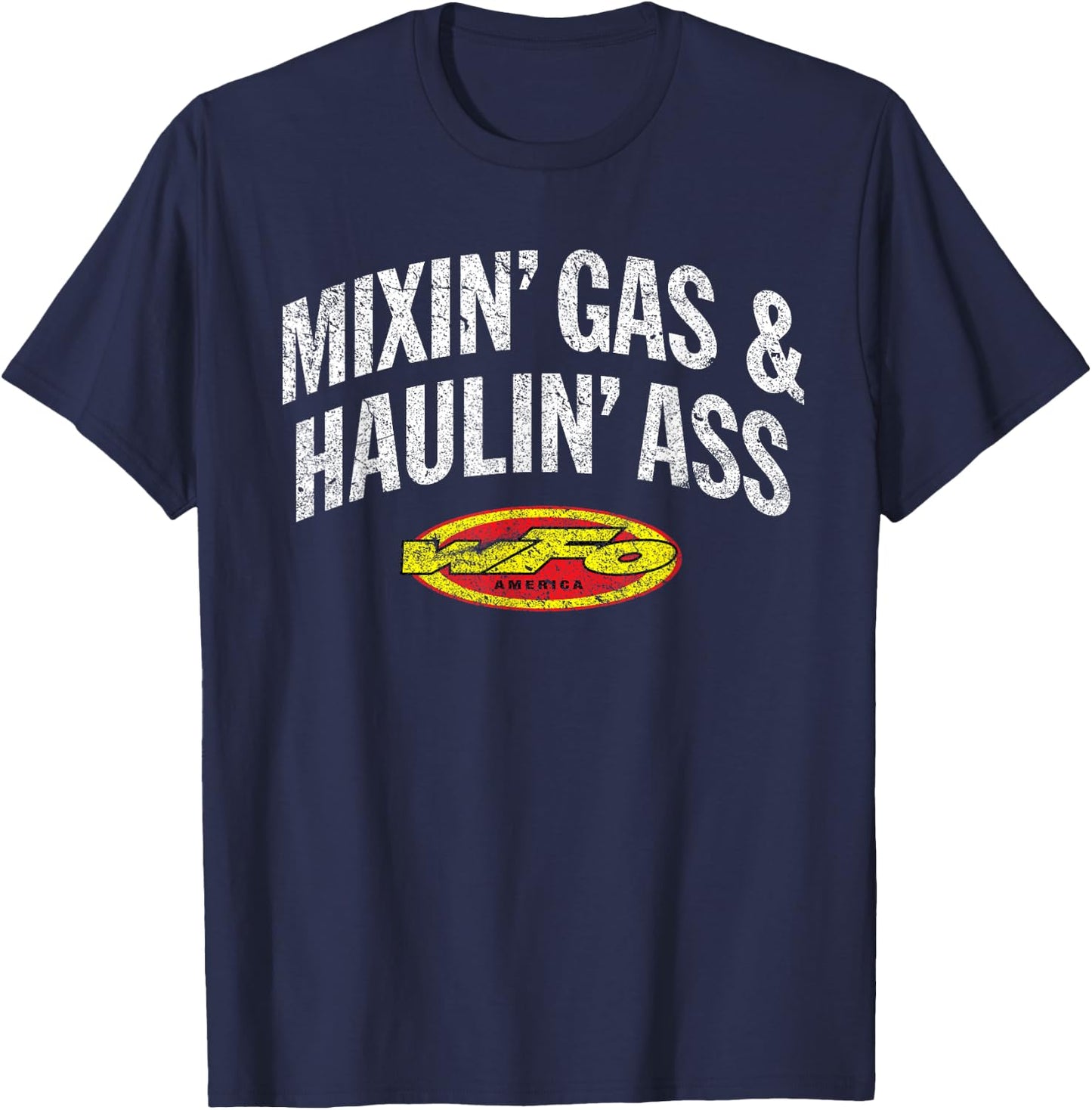 WFO Mixing Gas Hauling Ass Motocross Racer Dirt Bike Rider T-Shirt - T-Shirt | Navy