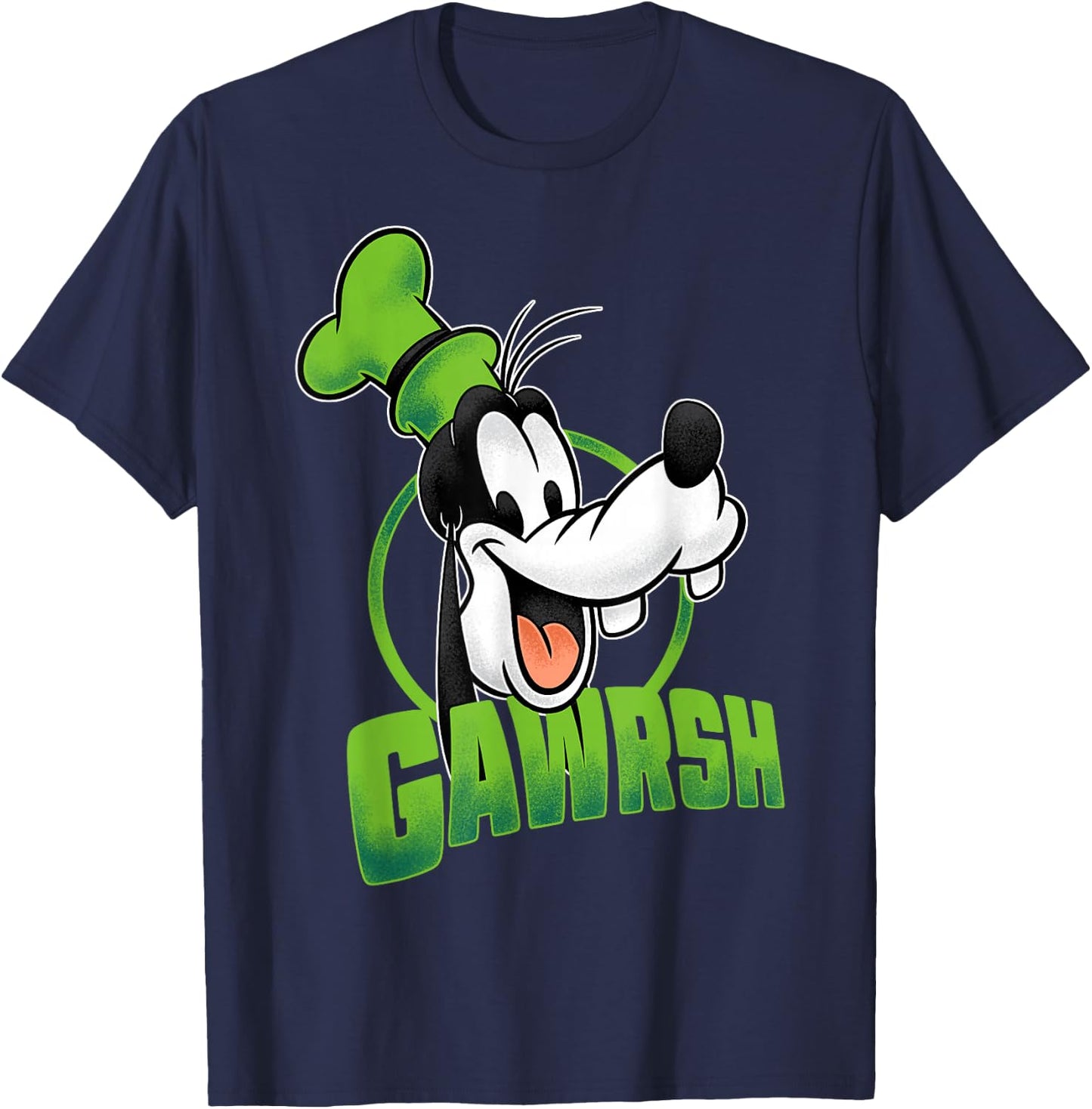 Disney Mickey and Friends Goofy Gawrsh Portrait Small T-Shirt - T-Shirt | Navy
