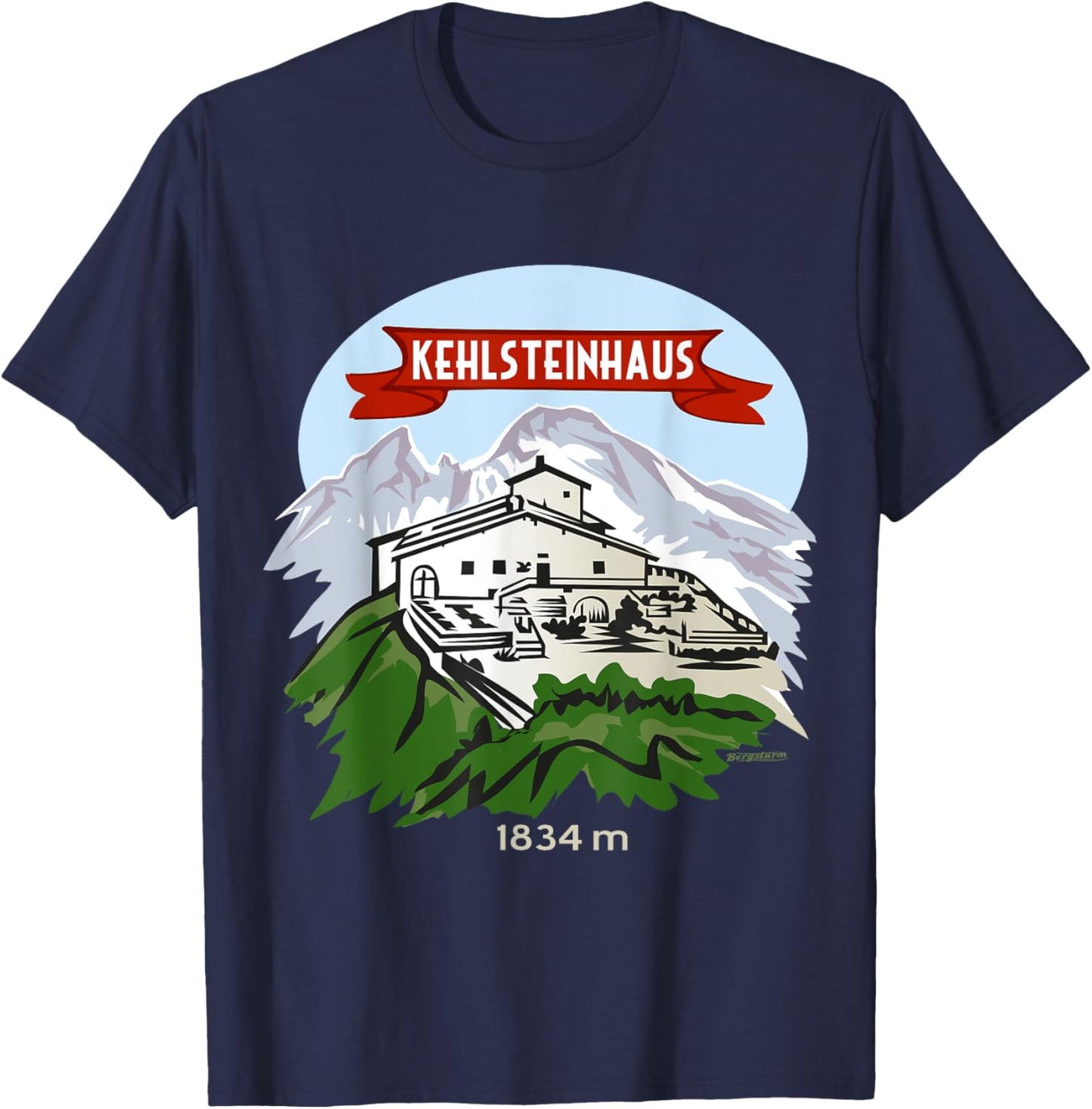 Eagles Nest Throatstone House Kehlstein Berg Bayern T-Shirt - T-Shirt | Navy