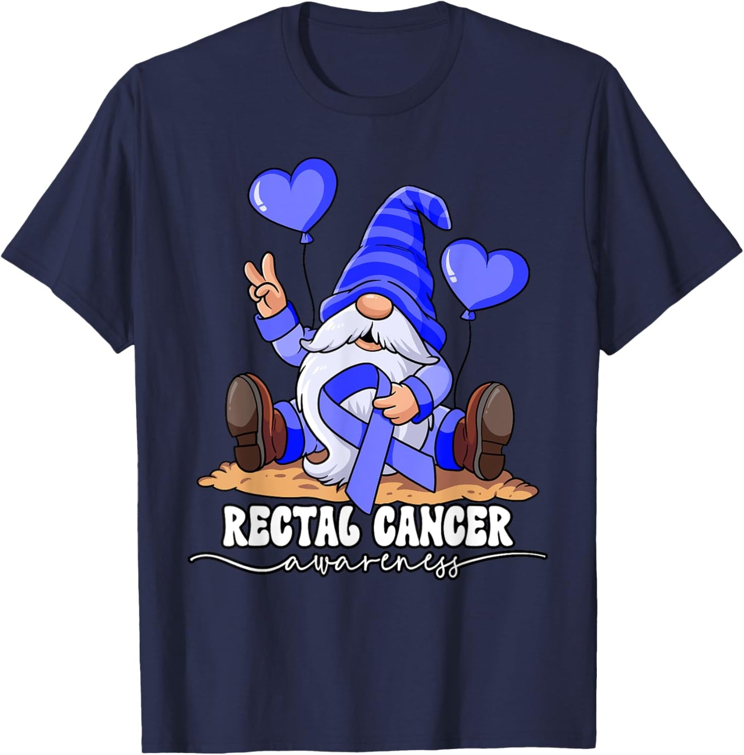 Rectal Cancer Awareness T-Shirt - T-Shirt | Navy