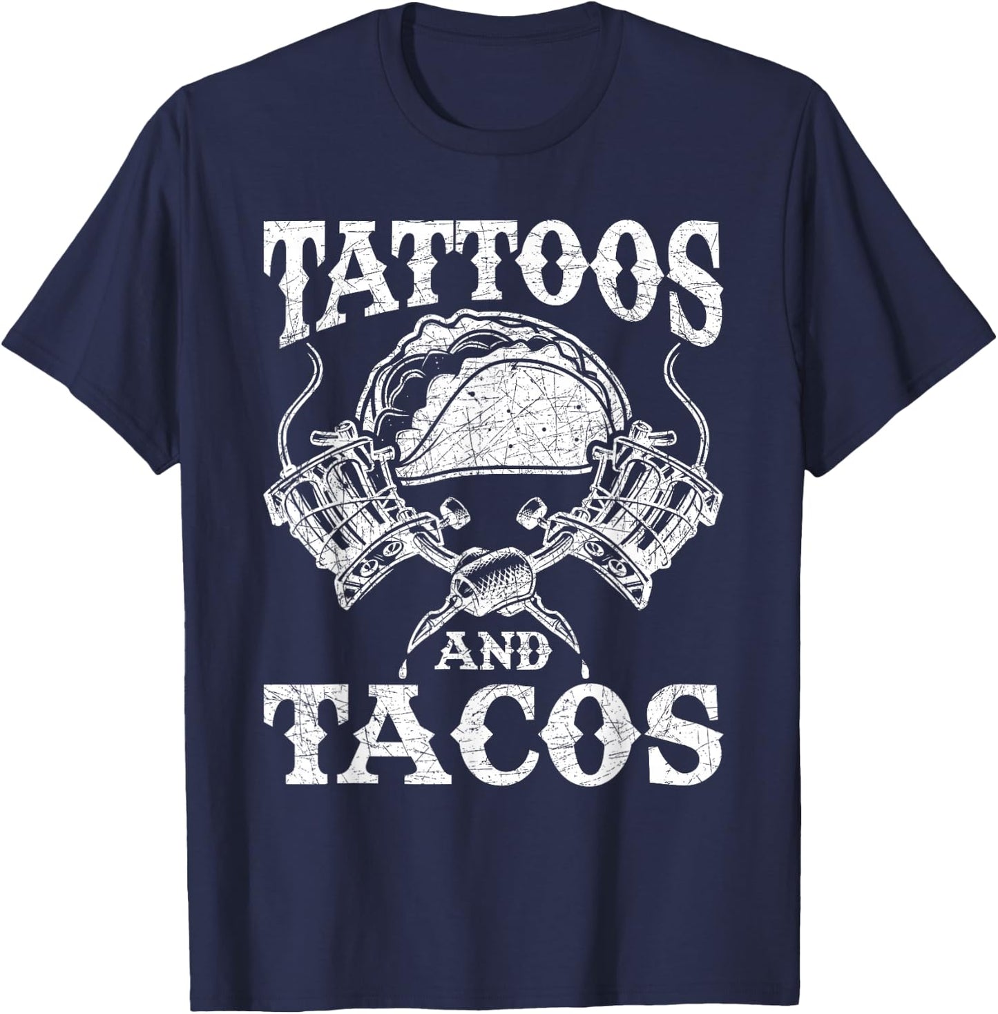 Mexican Food Tacos Mexico Tattoo Artist Tattoo T-Shirt - T-Shirt | Navy