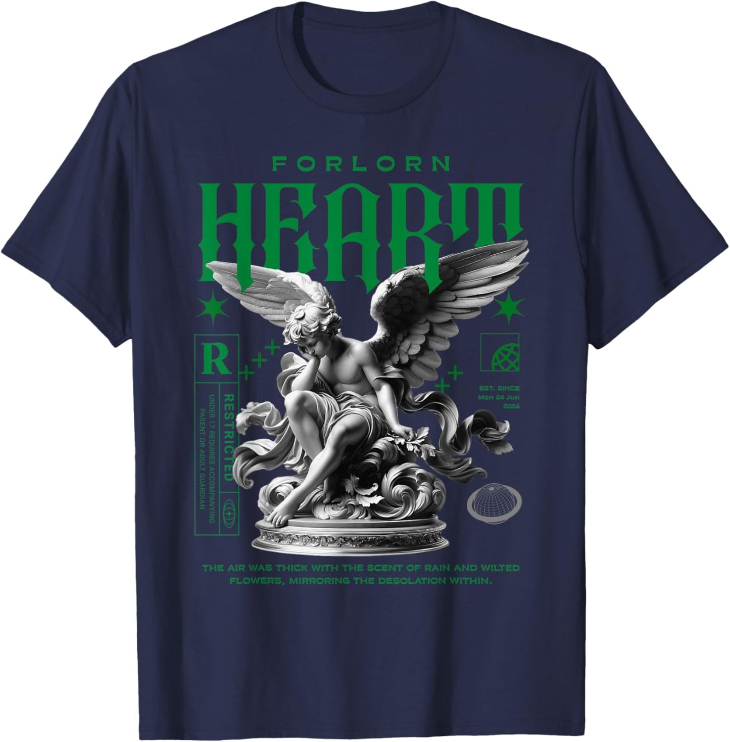Forlorn Heart Lucky Green 5s Matching Women T-Shirt - T-Shirt | Navy