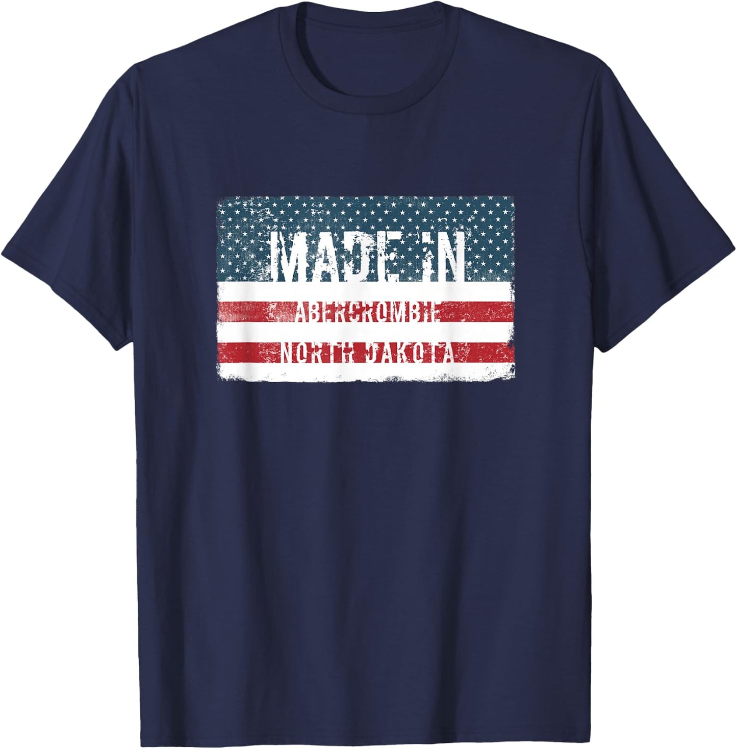 Made in Abercrombie, North Dakota T-Shirt - T-Shirt | Navy