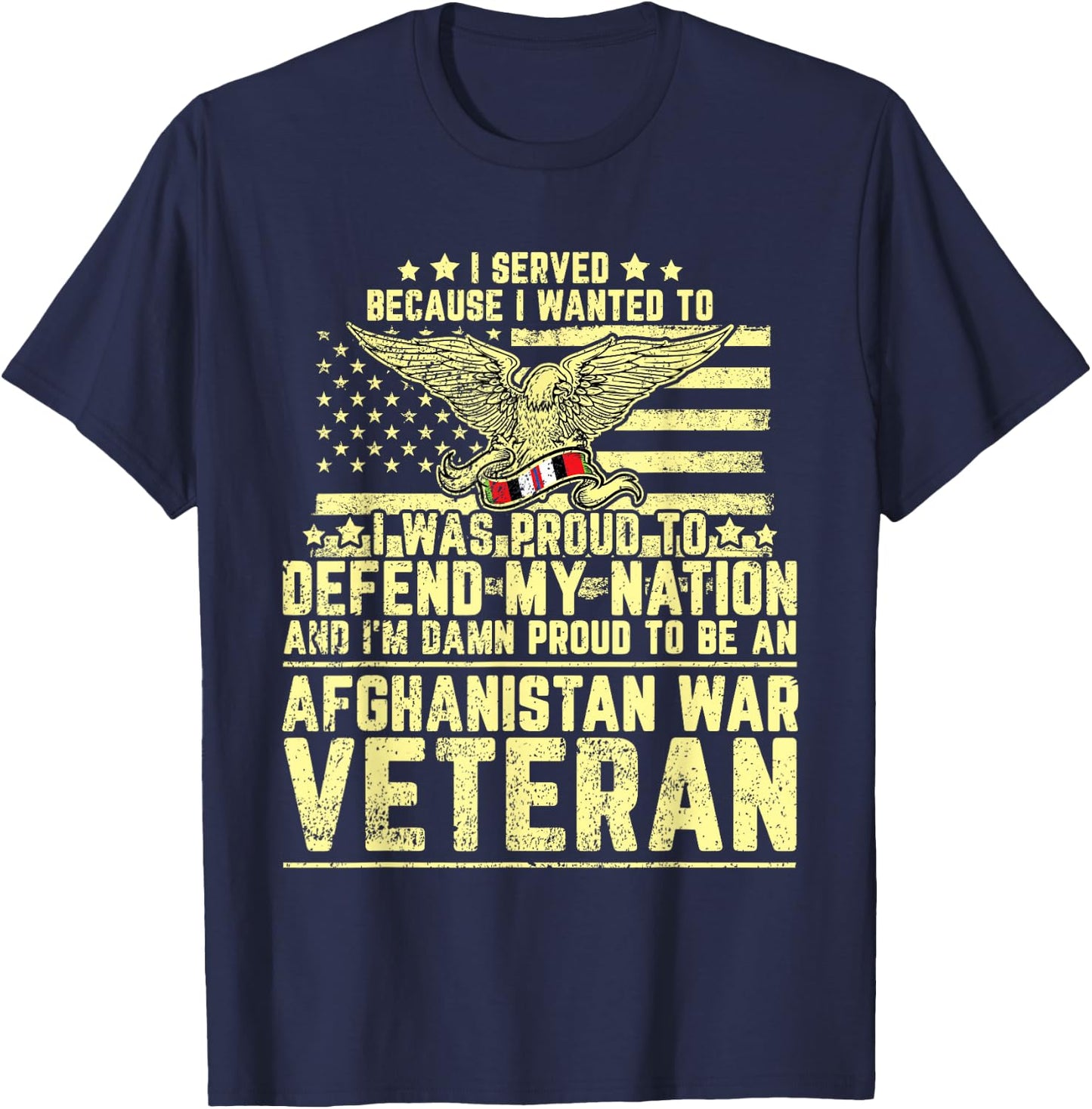 Proud Veteran OEF Afghanistan Operation Enduring Freedom T-Shirt - T-Shirt | Navy