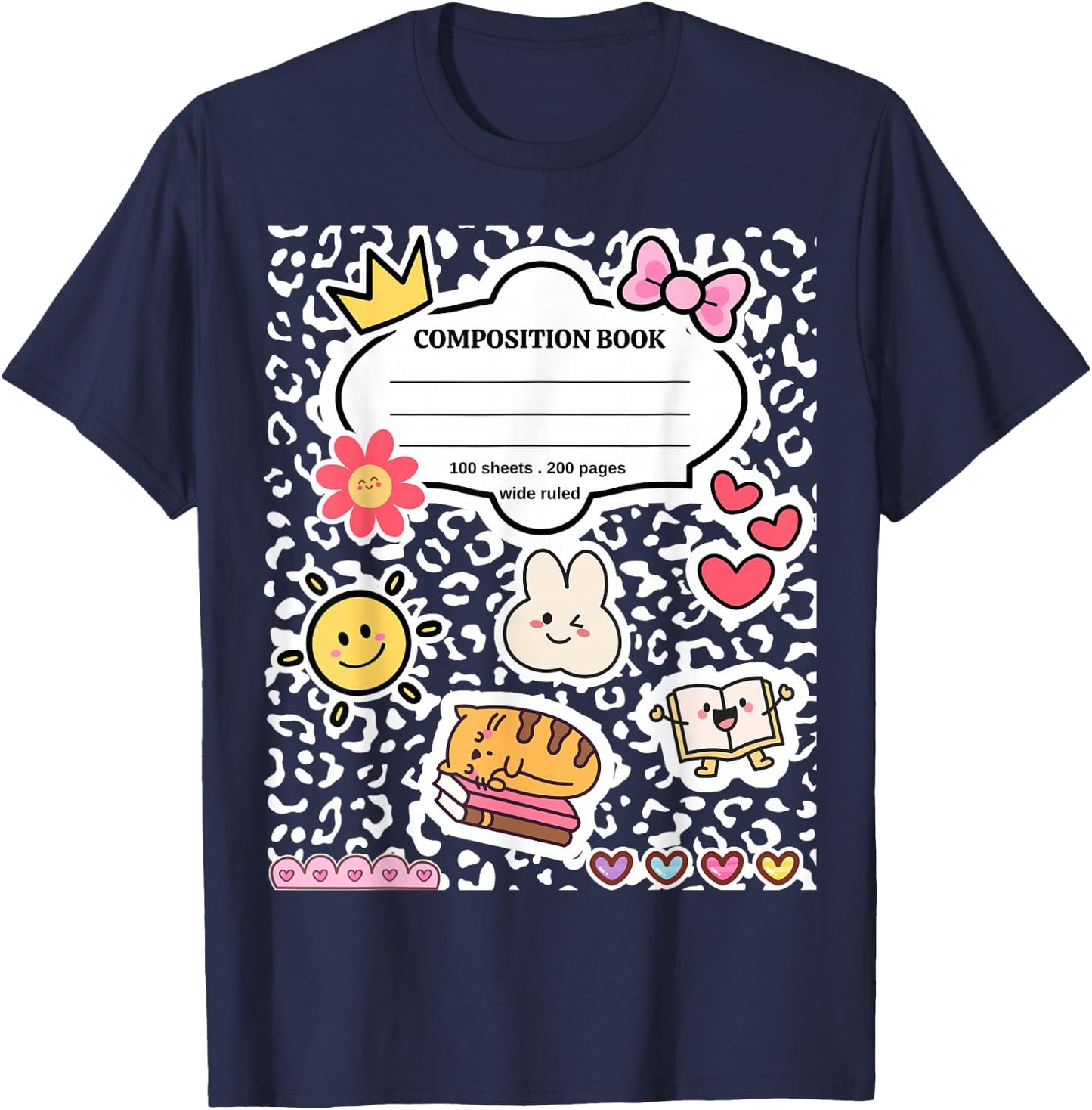 Composition Notebook Costume Matching Group Halloween School T-Shirt - T-Shirt | Navy