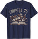 Chapter 75th Birthday Bookworm 75 Years Old For Book Lovers T-Shirt - T-Shirt | Navy