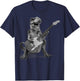 T Rex Playing Guitar Rock and Roll Dino Gifts Men Women Kid T-Shirt - T-Shirt | Navy