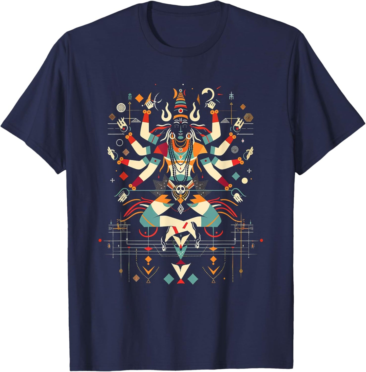 Shiva spiritual hindu god tandava dance yoga meditation T-Shirt - T-Shirt | Navy