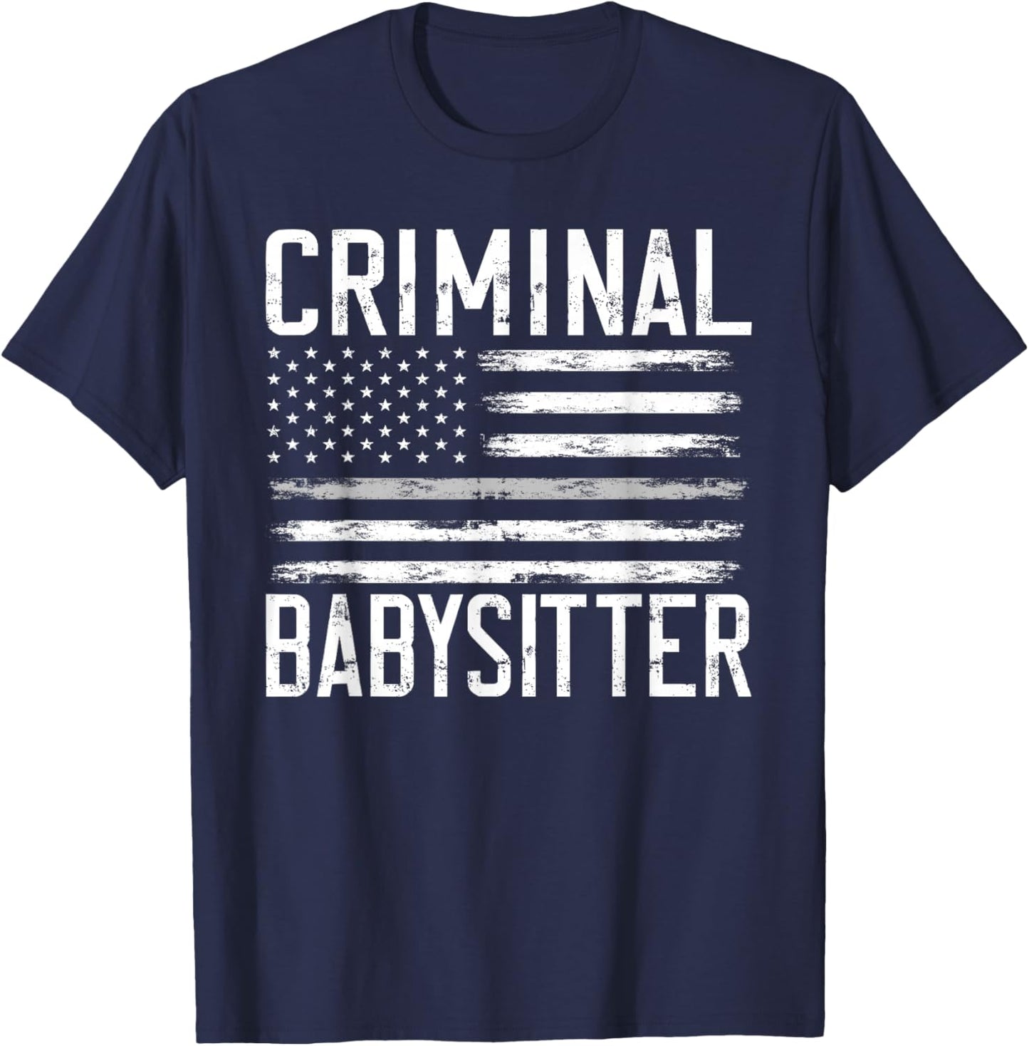 Correctional Officer Criminal Babysitter Thin Grey Line T-Shirt - T-Shirt | Navy