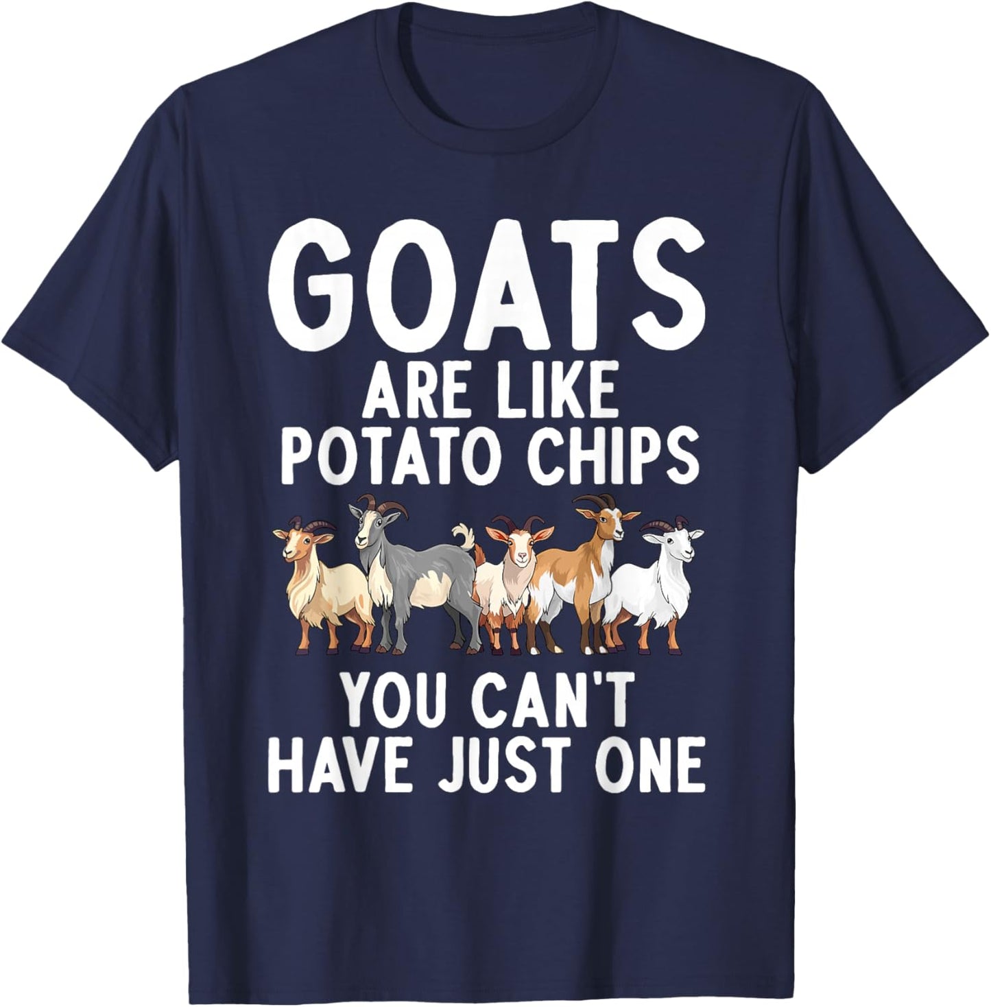 Cool Goat Design Women Goat Themed Pygmy Goat Lover T-Shirt - T-Shirt | Navy