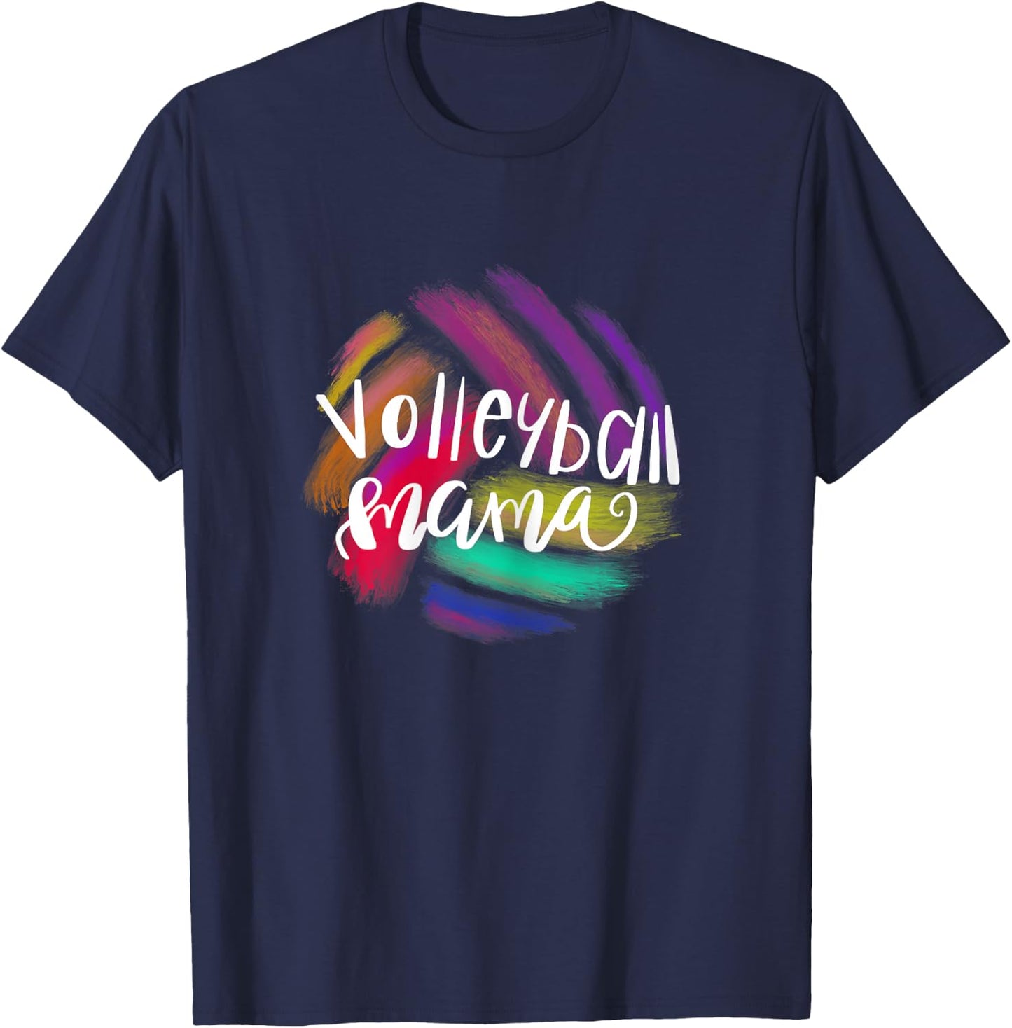Volleyball Mama Female Sporty Mother Gift Volleyball Mom T-Shirt - T-Shirt | Navy
