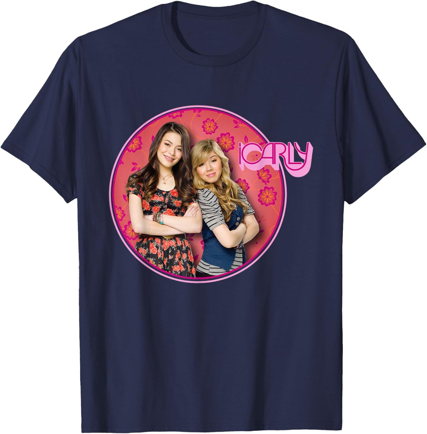 iCarly Floral Sam and Carly T-Shirt - T-Shirt | Navy