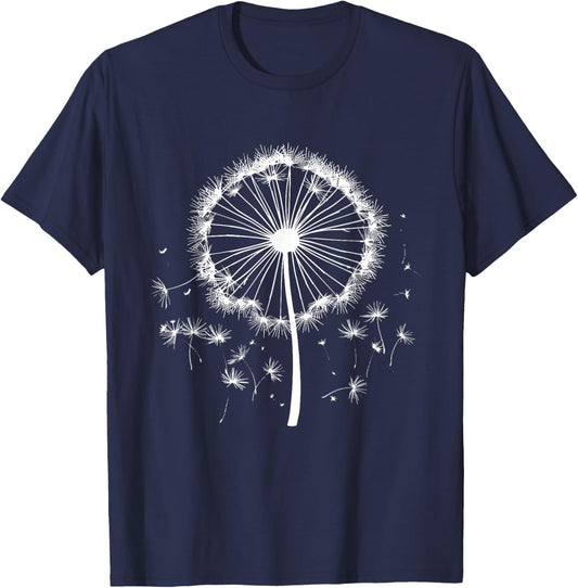 Dandelion Flower T-Shirt - T-Shirt | Navy