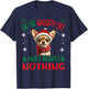 Cute Chihuahua Chiwawa dog Dog Christmas On The Naughty List T-Shirt - T-Shirt | Navy