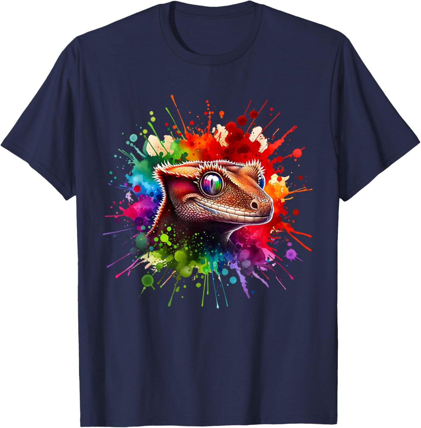 Kronengecko Gecko Echse Kronengecko T-Shirt - T-Shirt | Navy