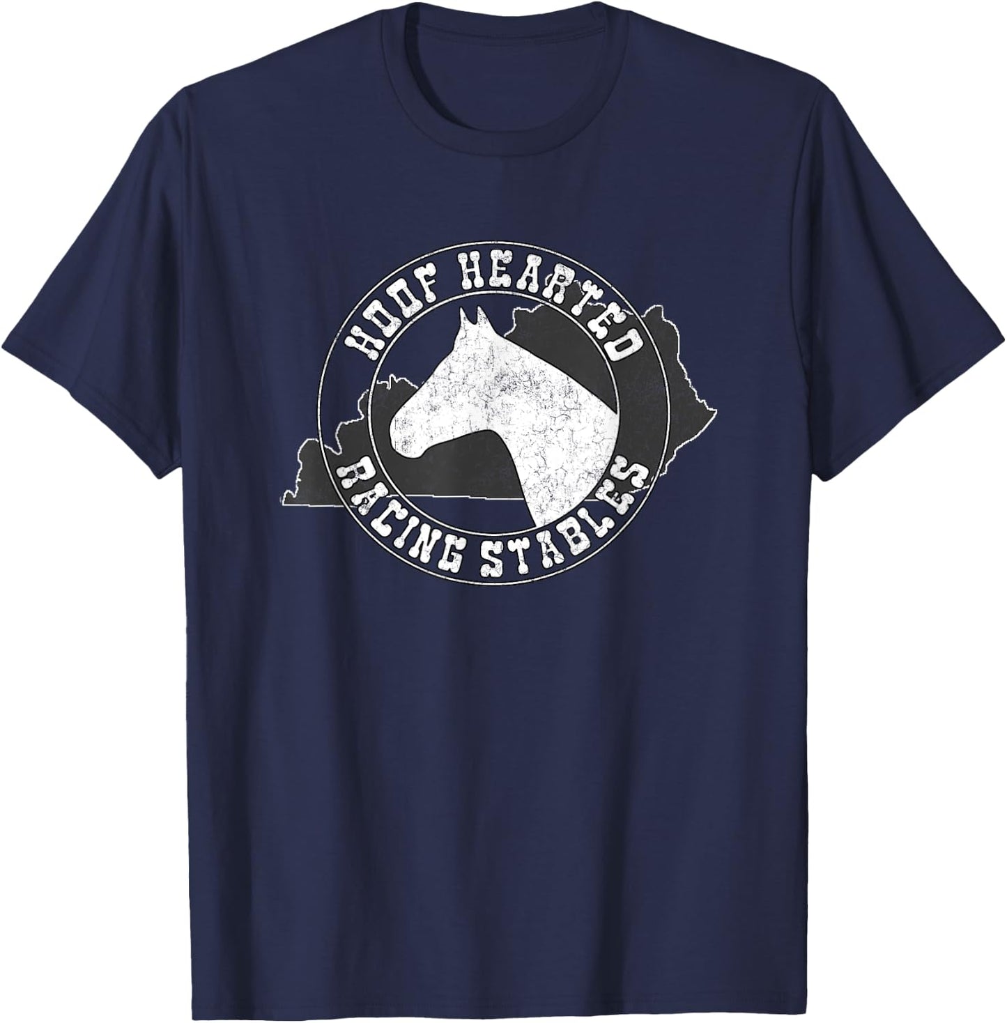 Joke Who Farted Hoof Hearted Horse Racing Track Betting T-Shirt - T-Shirt | Navy