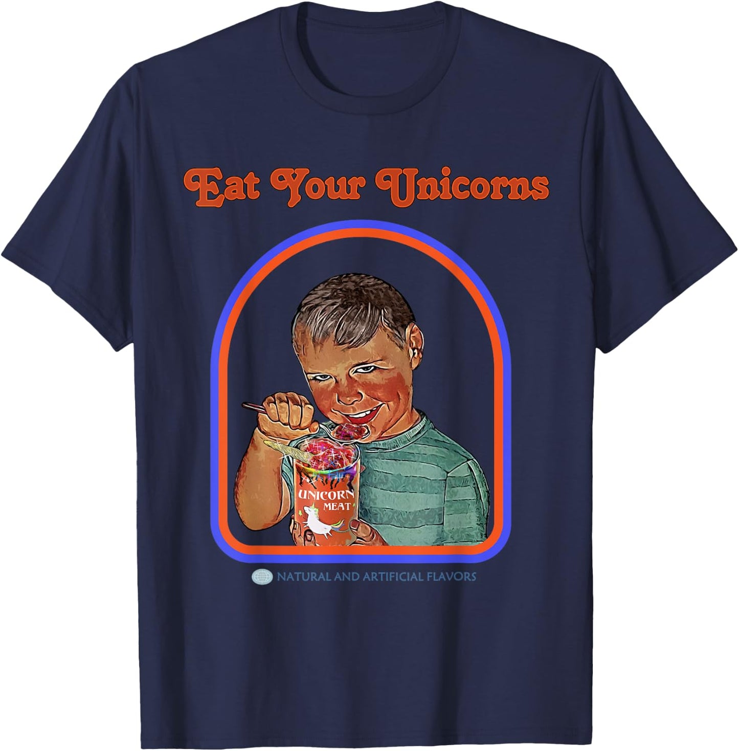 Eat Your Unicorn Meat T-Shirt - T-Shirt | Navy