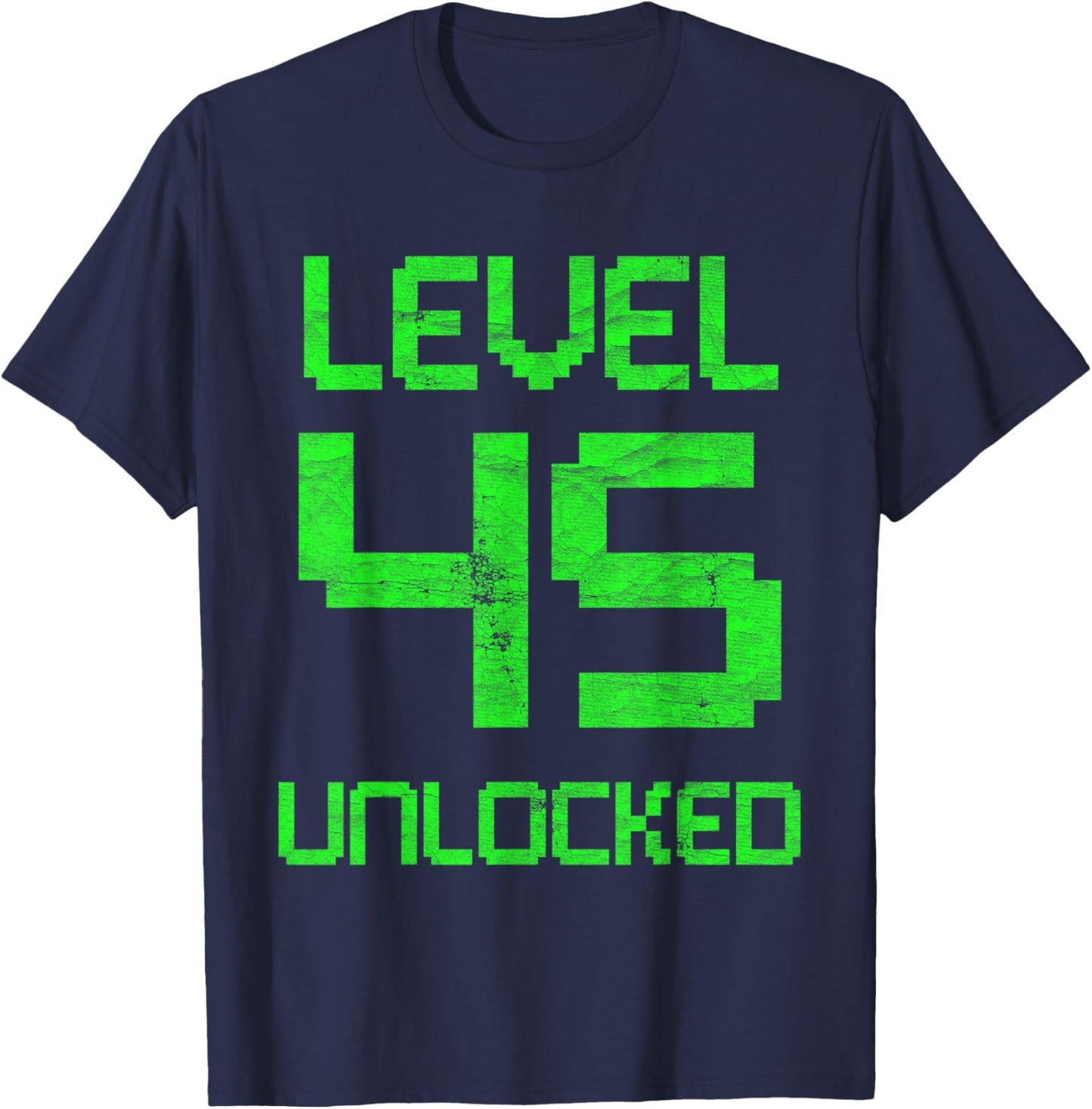 Gaming 45th Birthday Retro 45 Year Old & Gamer T-Shirt - T-Shirt | Navy