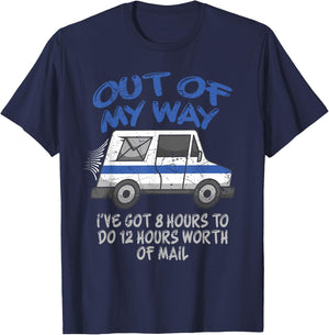 Funny Postal Worker Joke For Delivery Driver, Delivery Truck T-Shirt - T-Shirt | Navy